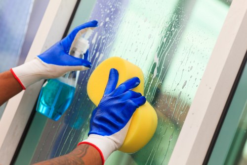 Deep cleaning of kitchen and bathroom areas in a Docklands home