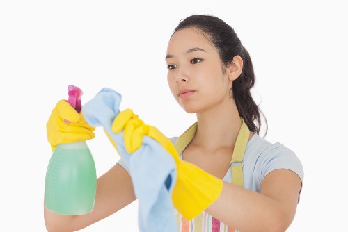 Mattress cleaning equipment prepared for a Docklands property service