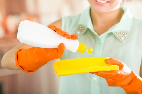 Detailed builders cleaning in a modern Docklands commercial space